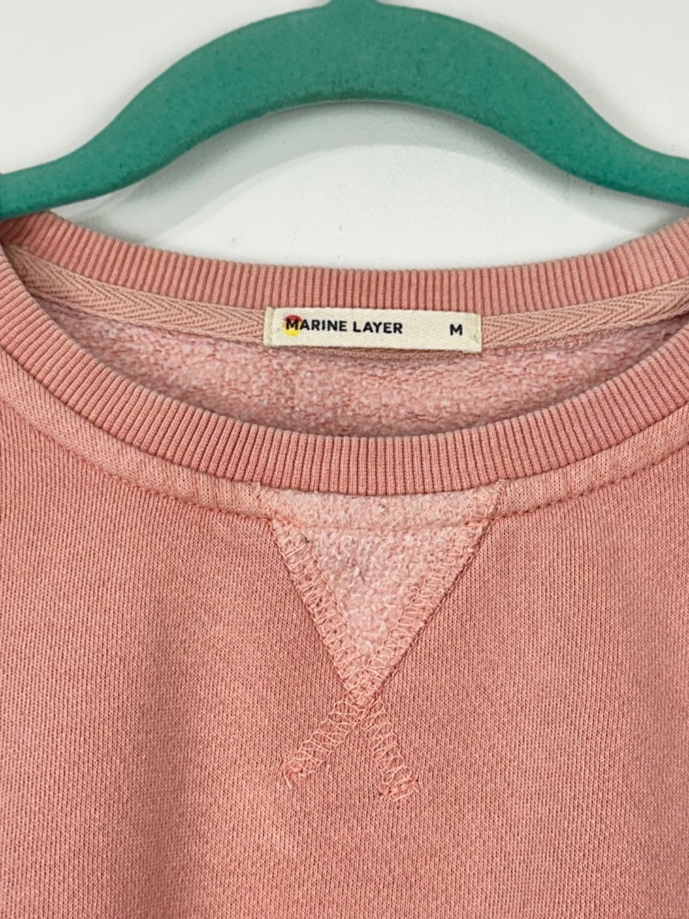 Marine Layer Womens Shiloh Crop Pink Sweatshire M Comfort Athleisure - Picture 4 of 10